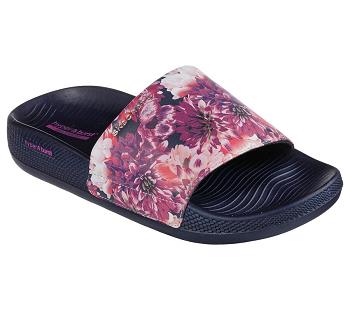 Navy / Multicolor Skechers Hyper Slide - Floral Blooms | 4592C_USA