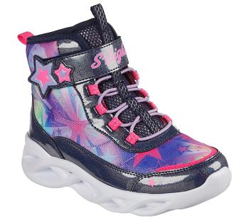 Navy / Multicolor Skechers S Lights: Twisty Brights - Sweet Starz | 3295E_USA