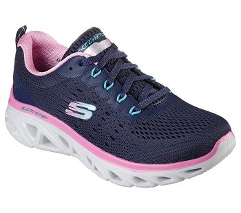 Navy / Pink Skechers Glide-Step Sport - Fresh Charm | 6809D_USA