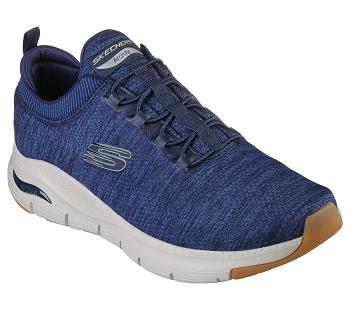 Navy Skechers Arch Fit - Waveport | 5639D_USA
