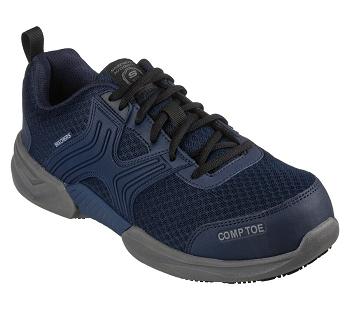 Navy Skechers Bomal Comp Toe | 4786K_USA