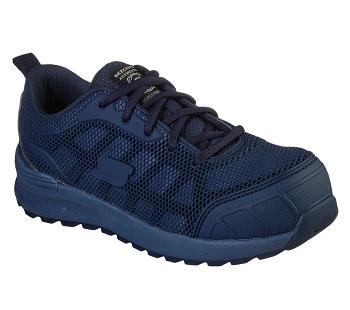Navy Skechers Bulklin - Ayak Comp Toe | 5871G_USA