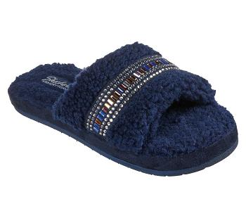 Navy Skechers Cozy Slide - Bling It | 5730S_USA