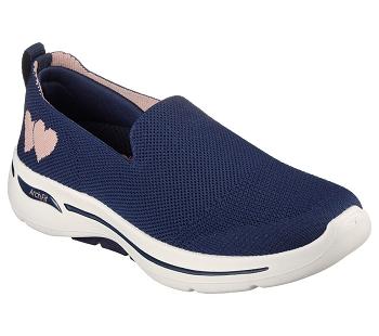 Navy Skechers GO WALK Arch Fit - Lovely Heart | 1638A_USA