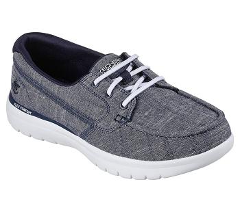 Navy Skechers On the GO Flex - Ashore | 5474L_USA