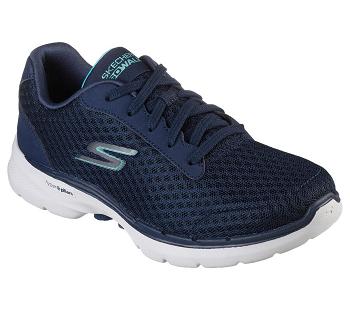 Navy / Turquoise Skechers GO WALK 6 - Iconic Vision | 56234_USA