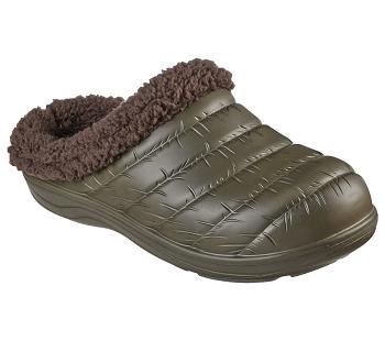 Olive Skechers Foamies: Cozy Camper Lined - Cozy Adventure | 71834_USA