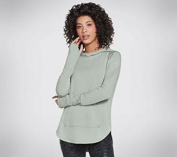 Olive Skechers GO LOUNGE Awakened Hoodie | 42690_USA