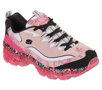 Pink / Multicolor Skechers D'Lites Crystal - Rich Glamour | 5273G_USA