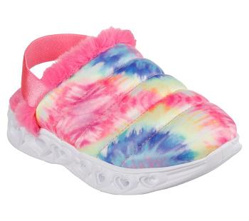 Pink / Multicolor Skechers Heart Lights - Totally Groovy | 5470S_USA