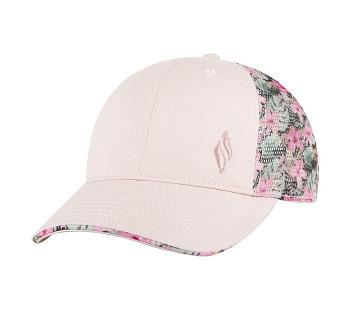 Pink Skechers Flower Print Diamond Logo Trucker | 2909D_USA