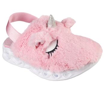 Pink Skechers Heart Lights - Unicorn Snuggles | 4720L_USA