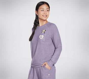 Purple Skechers BOBS Apparel Dapper Cozy | 4169X_USA