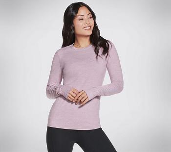 Purple Skechers GOWALK Wear Flow Long Sleeve | 43345_USA