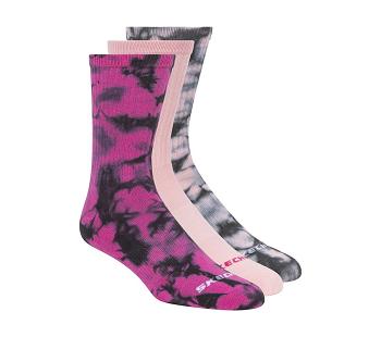 Purple Skechers Tie-Dye Crew - 3 Pack | 3394L_USA