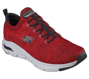 Red / Black Skechers Arch Fit - Waveport | 5637G_USA