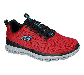 Red / Black Skechers Glide-Step - Fasten Up | 52120_USA