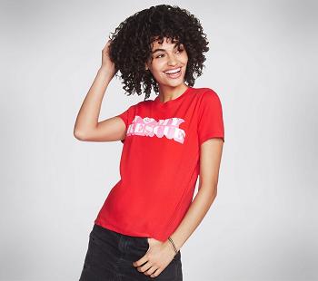 Red Skechers BOBS Apparel Love My Rescue Crew | 3694K_USA
