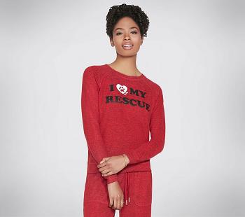 Red Skechers BOBS Apparel Rescue Cozy | 4144S_USA