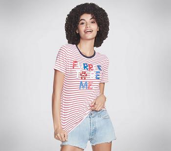 Red Skechers BOBS Apparel USA Furree Crew | 36970_USA