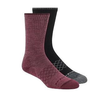 Red Skechers Merino Wool Crew - 2 Pack | 3409P_USA