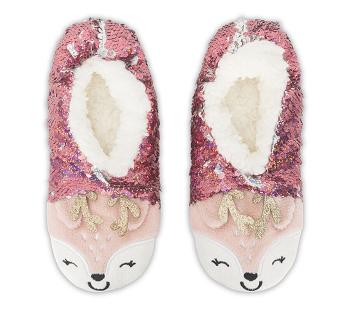 Rose Skechers 1 Pack Sequin Reindeer Slipper | 2870S_USA