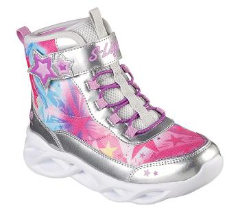 Silver / Multicolor Skechers S Lights: Twisty Brights - Sweet Starz | 3270R_USA