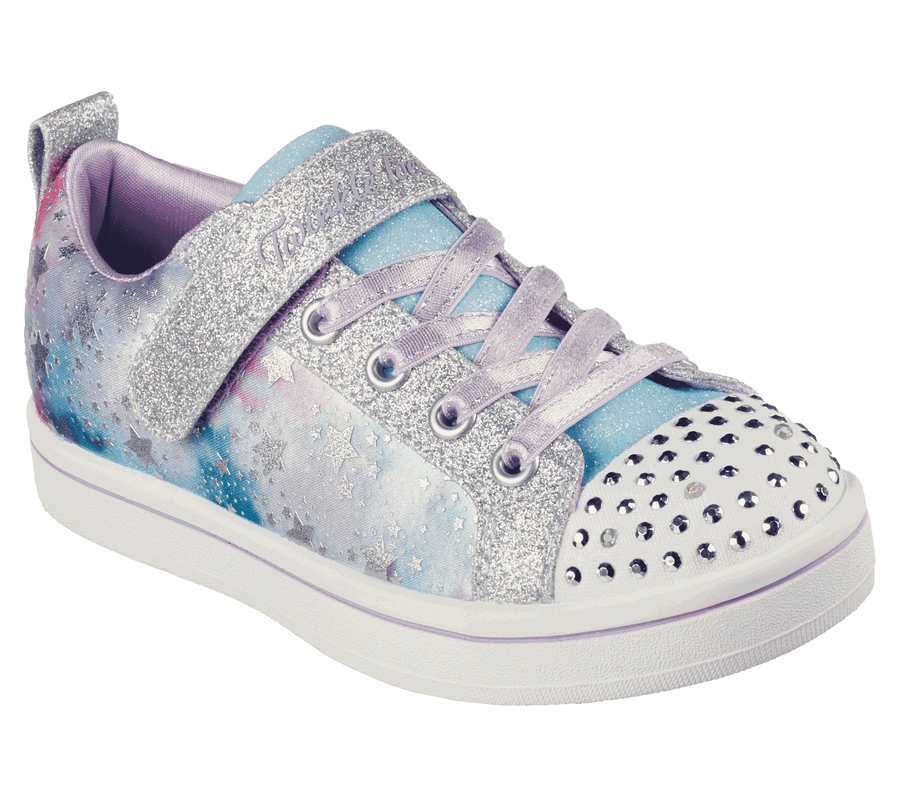 Silver / Multicolor Skechers Sparkle Rayz - Galaxy Brights | 4320W_USA
