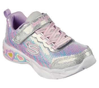 Silver / Multicolor Skechers Sweetheart Lights - Let's Shine | 7195E_USA