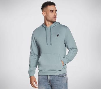 Turquoise Skechers GOLOUNGE Apparel Border Diamond Hoodie | 28390_USA
