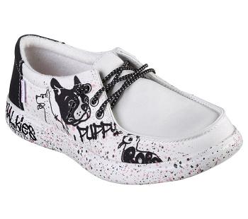 White / Black Skechers BOBS Skipper - Expressive Pup | 1088B_USA