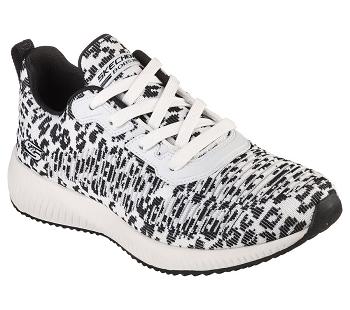 White / Black Skechers BOBS Sport Squad - Mighty Cat | 6647D_USA