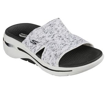 White / Black Skechers GO WALK Arch Fit - Sweet Bliss | 5353D_USA
