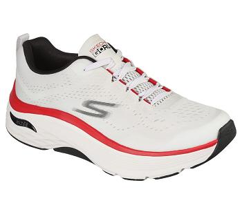 White / Black Skechers Max Cushioning Arch Fit | 6412C_USA