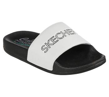 White / Black Skechers Pop Ups - Right Time | 40420_USA