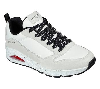 White / Black Skechers Uno - Draw 2 | 4112W_USA