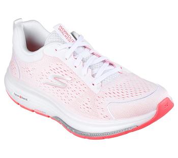 White / Coral Skechers GO WALK Workout Walker - Outpace | 2698R_USA