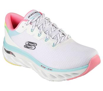 White / Multicolor Skechers Arch Fit Glide-Step - Highlighter | 48238_USA