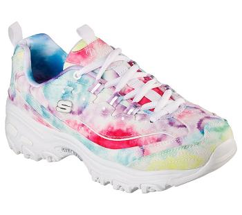 White / Multicolor Skechers D'Lites - Stellar Canvas | 5048W_USA