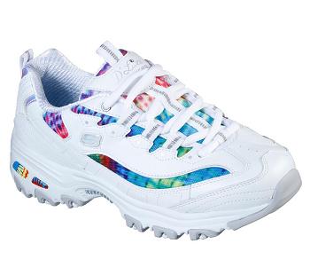 White / Multicolor Skechers D'Lites - Summer Fiesta | 6722L_USA