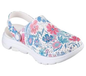 White / Multicolor Skechers Foamies: GOwalk 5 | 1746W_USA
