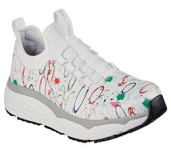 White / Multicolor Skechers Max Cushioning Elite SR - Serotina | 37710_USA
