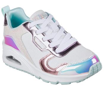 White / Multicolor Skechers Uno - Metallic Remix | 6320K_USA