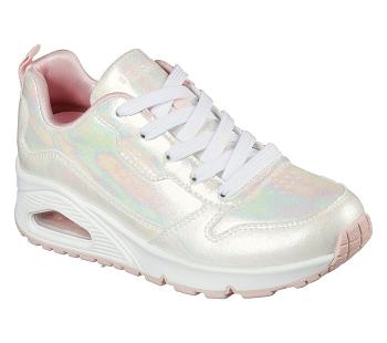 White / Multicolor Skechers Uno - Opal Shines | 3670W_USA