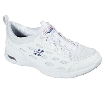 White / Navy Skechers Arch Fit Refine | 4474K_USA