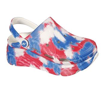 White / Navy Skechers Foamies: Max Cushioning - Miss Liberty | 1096W_USA