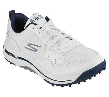 White / Navy Skechers GO GOLF Arch Fit - Line Up | 3976A_USA