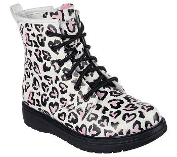 White / Pink Skechers Gravlen - Totally Wild | 3195D_USA