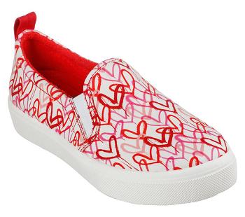 White / Red / Pink Skechers x JGoldcrown: Poppy - Drippin Love | 2424L_USA