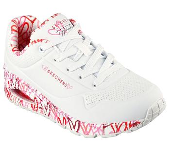 White / Red / Pink Skechers x JGoldcrown: Uno - Loving Love | 7523X_USA